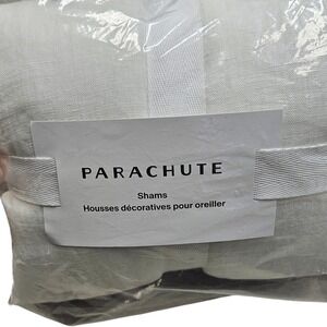 Parachute‎ NWT Everyday Linen Shams Pure White Standard Size Set of 2 Minimalist